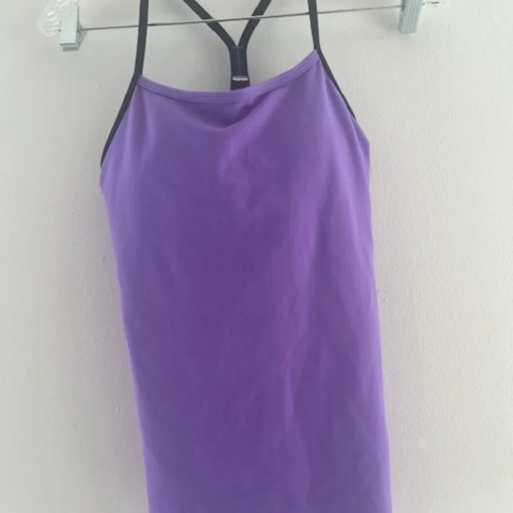 Lululemon Women Power Top Y Tank  Built-In Bra  2Item = 70$ Yellows and Purples - Picture 7 of 8